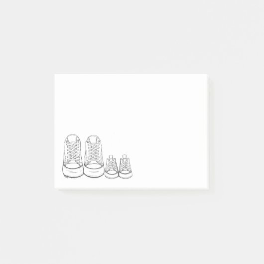 Post-it® Grosse Petite Chaussures Nouveau Baby Douche Faveu (Devant)