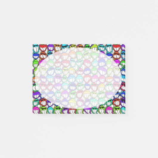 POST-IT® GROUPE DE VISAGES SOURIANTS COOL (Devant)