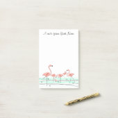 Post-it® Groupe Océan Flamant rose "Texte" (Sur un bureau)