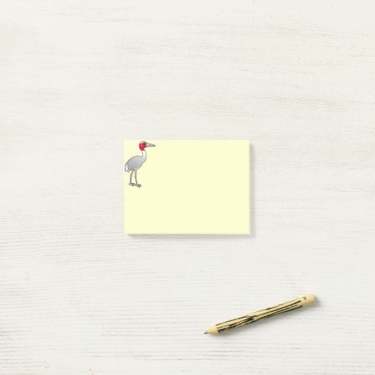 Post-it® Grue de Birdorable Sarus (Sur un bureau)