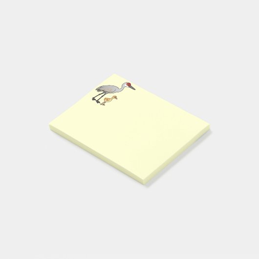 Post-it® Grue de Sandhill avec le colt (Incliné)