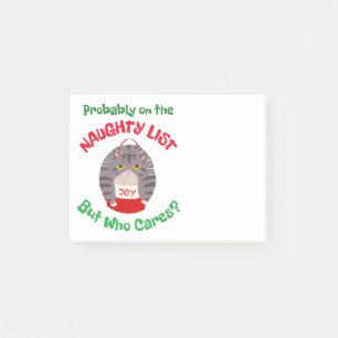 Post-it® Grumpy Sarcastique chat de Noël Probablement sur l