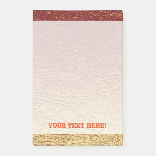 Post-it® Grunge en aluminium dégradé de terre cuite rouge b (Devant)