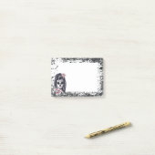 Post-it® Grunge et crâne (Sur un bureau)