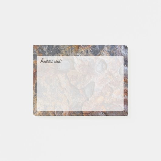 Post-it® Grungy Rock Texture avec texte (Devant)