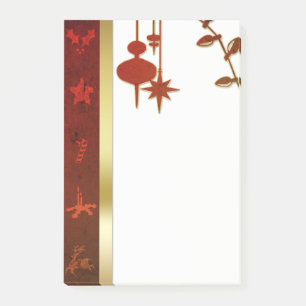 Post-it® Grungy Vintage Gold Christmas