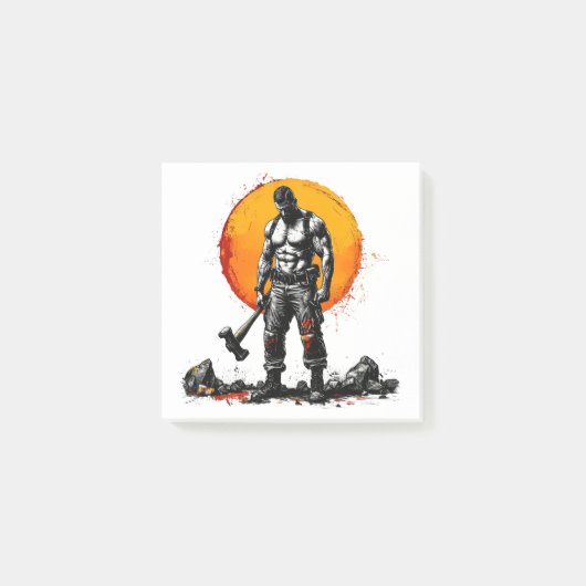 Post-it® guerrier barbare imaginaire médiéval Post-It Notes (Devant)