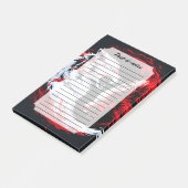 Post-it® Guerrier Loup Cosmique Rouge Blanc (Incliné)