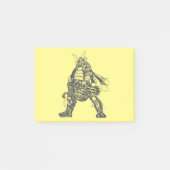 Post-it® Guerrier Samouraï Avec Pistolet à Tir Rapide (Devant)