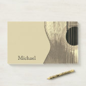 Post-it® Guitare acoustique Beige (Sur un bureau)