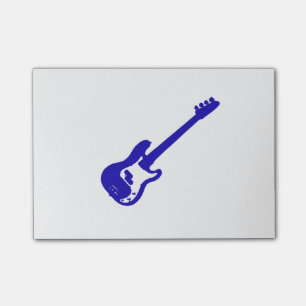 Post-it® guitare basse graphic.png bleu incliné