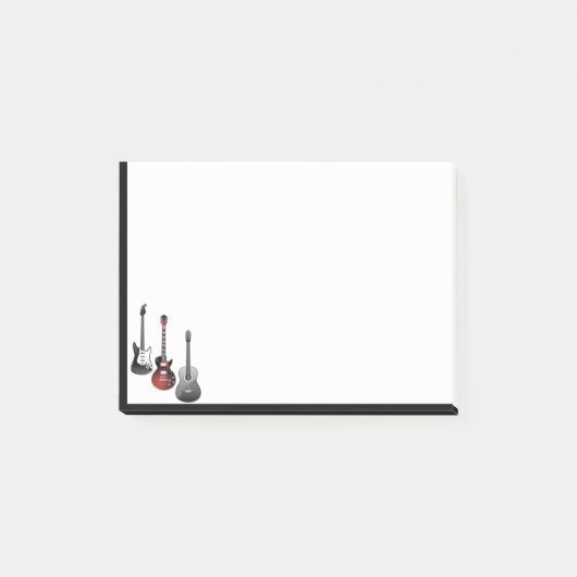 Post-it® Guitare Lecteur Musicien Musique Musicale Notes mu (Devant)
