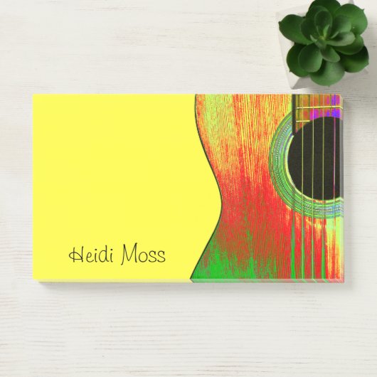Post-it® Guitare Monogramme colorée (Bureau)
