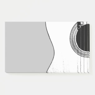 Post-it® Guitare musicale acoustique noir blanc