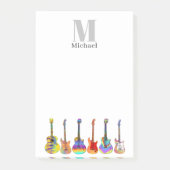Post-it® Guitares colorées Monogramme (Devant)