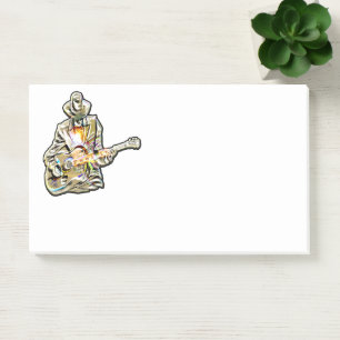 Post-it® Guitariste de Blues – Ressentez l'Art Musical