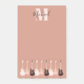 Post-it® Guitaristes électriques acoustiques rustiques Mono (Devant)