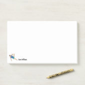 Post-it® Gymnaste masculin (Sur un bureau)