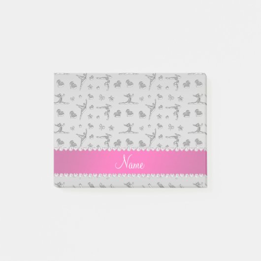 Post-it® Gymnastique d'argent de nom personnalisé (Devant)