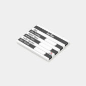 Post-it® Hall Pass - Grandes Blancs et Noires (Incliné)