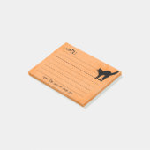 Post-it® Halloween Chat noir Icone Silhouette Orange (Incliné)