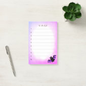 Post-it® Halloween chauve-souris volante sur violet et blan (Bureau)