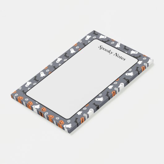 Post-it® Halloween Citrouille Fantôme Bat Gris Stick (Incliné)