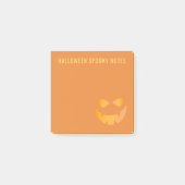 Post-it® Halloween Éffrayant Citrouille Face Orange Post it (Devant)