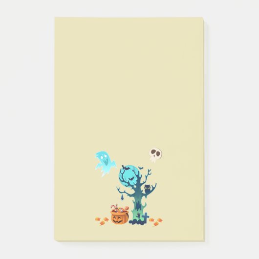 Post-it® Halloween Éffrayant Déplaisant Fantômes chauves-so (Devant)