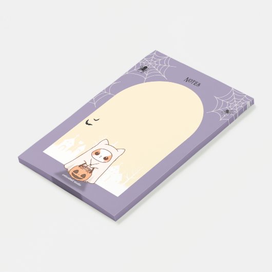 Post-it® Halloween Ghost Mochi Little Pomchi Tricot ou trai (Incliné)