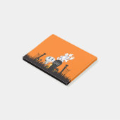 Post-it® Halloween Graveyard Éffrayant Cute Skeleton & Ghos (Incliné)