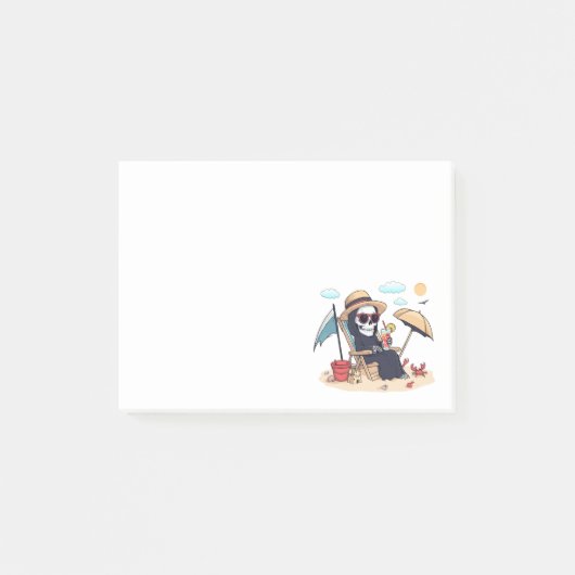 Post-it® Halloween in Summer – Grim Reaper on the Beach (Devant)