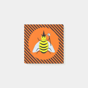 Post-it® Halloween Magic Bee Witch Orange et Black Stripes