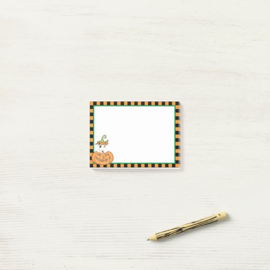 Post-it® Halloween Mini Bull Terrier Post-it Notes (Sur un bureau)