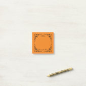 Post-it® Halloween Orange & Black Magic Border Personnalisé (Sur un bureau)