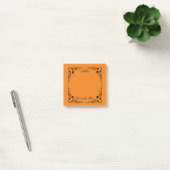 Post-it® Halloween Orange & Black Magic Border Personnalisé (Bureau)