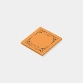 Post-it® Halloween Orange & Black Magic Border Personnalisé (Incliné)