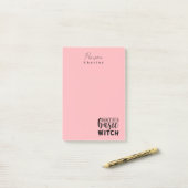 Post-it® Halloween rose amusant Humour moderne (Sur un bureau)