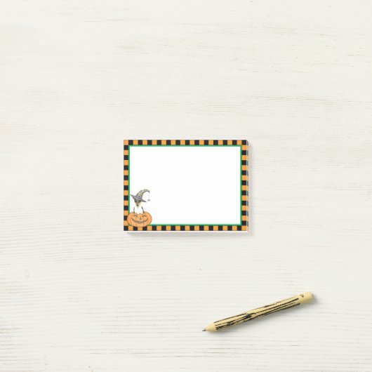 Post-it® Halloween Smooth Collie (Sur un bureau)