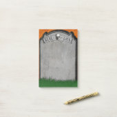 Post-it® Halloween Tombstone Grave Crâne Croisés (Sur un bureau)