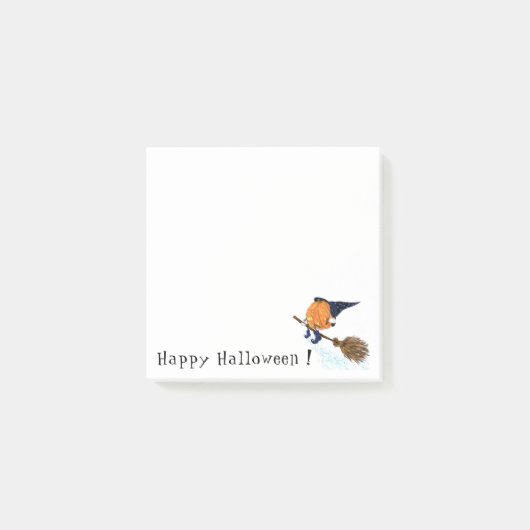 Post-it® Halloween Witch Citrouille Flying Post it Notes (Devant)