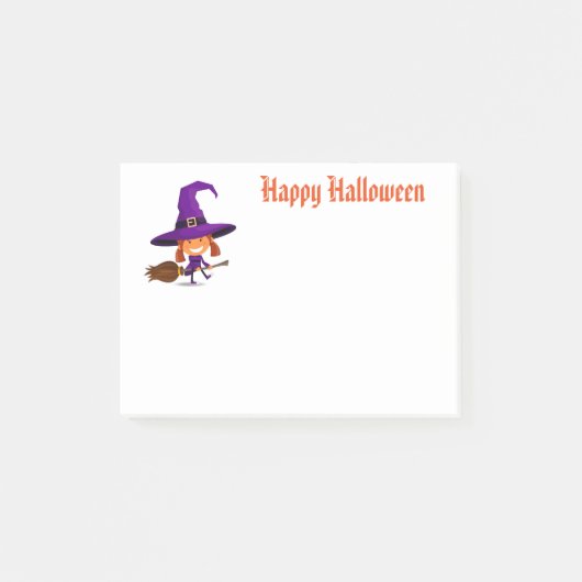 Post-it® Halloween Witch Post It Notes (Devant)