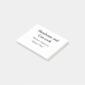 Post-it® Handsome et peut cuisiner ajouter nom maître chef  (Incliné)