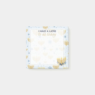 Post-it® Hanoukka Menorah et Star of David Motif   Bleu