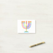 Post-it® Hanoukka Menorah Lights Symbole de vacances (Sur un bureau)