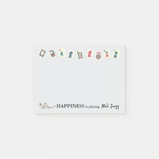 Post-it® Happiness is playing Mah Jongg  (Devant)
