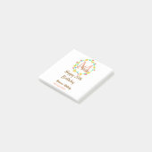 Post-it® Happy 20th Birthday red add name monogram wreath (Incliné)