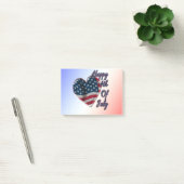 Post-it® Happy 4 juillet USA Flag Heart (Bureau)