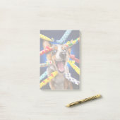 Post-it® Happy Dog Party Blowers (Sur un bureau)