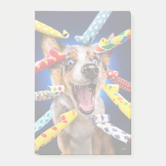 Post-it® Happy Dog Party Blowers (Devant)